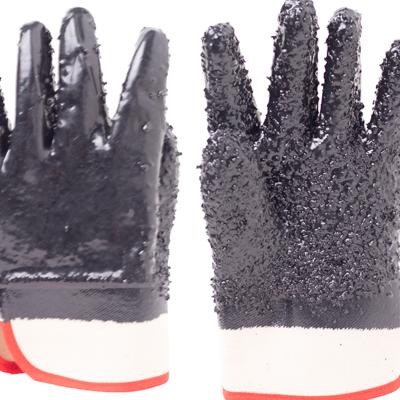 Anti-cut Black PVC Coated Gloves 