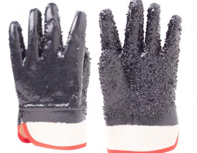 Anti-cut Black PVC Coated Gloves 